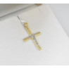 Χρυσός Ανδρικός σταυρός με αλυσίδα 14 Καρατίων