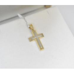 Χρυσός Ανδρικός σταυρός με αλυσίδα 14 Καρατίων