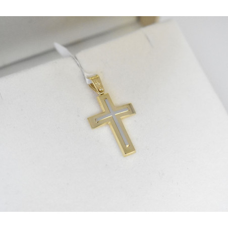 Χρυσός Ανδρικός σταυρός με αλυσίδα 14 Καρατίων