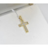 Χρυσός Ανδρικός σταυρός με αλυσίδα 14 Καρατίων