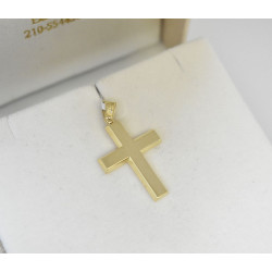 Χρυσός Ανδρικός σταυρός με αλυσίδα 14 Καρατίων