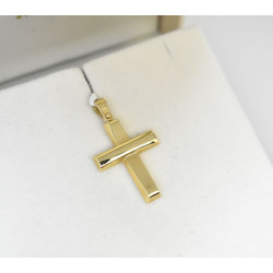 Χρυσός Ανδρικός σταυρός με αλυσίδα 14 Καρατίων