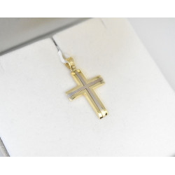 Χρυσός Ανδρικός σταυρός με αλυσίδα 14 Καρατίων