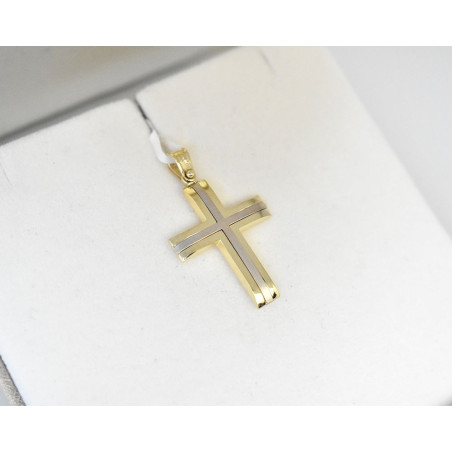 Χρυσός Ανδρικός σταυρός με αλυσίδα 14 Καρατίων
