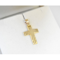 Χρυσός Ανδρικός σταυρός με αλυσίδα 14 Καρατίων