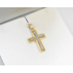 Χρυσός Ανδρικός σταυρός με αλυσίδα 14 Καρατίων