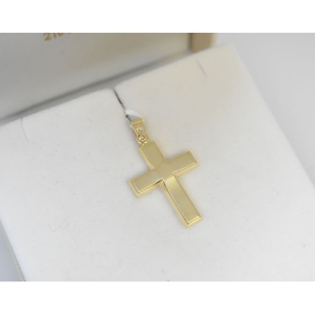 Χρυσός ανδρικός σταυρός με αλυσίδα 14 Καρατίων