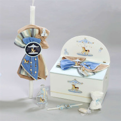 ΠΑΚΕΤΟ ΒΑΠΤΙΣΗΣ ΓΙΑ ΑΓΟΡΑΚΙ ΚΑΡΟΥΖΕΛ ΜΕ ΡΟΥΧΟ MAKIS TSELIOS ΠΚ-416