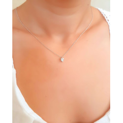 Κολιέ λευκόχρυσο 14 καρατίων