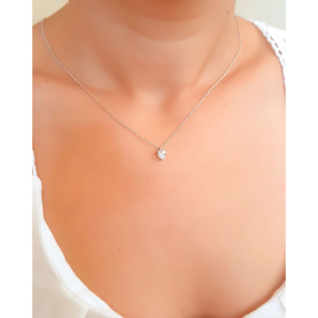 Κολιέ λευκόχρυσο 14 καρατίων