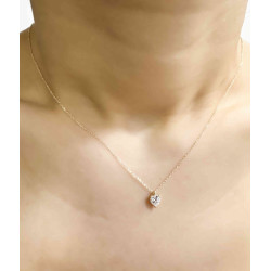 Κολιέ λευκόχρυσο 14 καρατίων