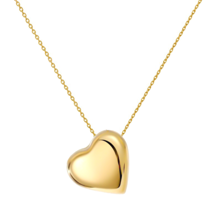Κολιέ χρυσό 14 καρατίων καρδιά