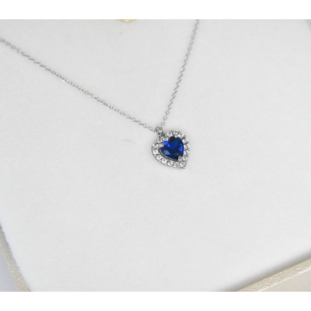 Κολιέ Λευκόχρυσο 9 καρατίων καρδιά