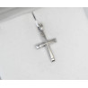 Λευκόχρυσος Ανδρικός σταυρός με αλυσίδα 14 Καρατίων