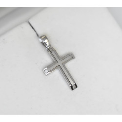 Λευκόχρυσος αντρικός σταυρός 14 Καρατίων