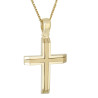 Χρυσός ανδρικός σταυρός με αλυσίδα 14 Καρατίων