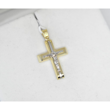 Χρυσός Ανδρικός σταυρός με αλυσίδα 14 Καρατίων