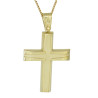 Χρυσός Ανδρικός σταυρός με αλυσίδα 14 Καρατίων
