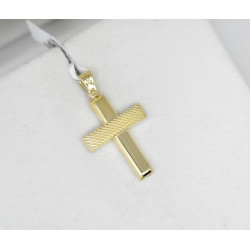 Χρυσός Ανδρικός σταυρός με αλυσίδα 14 Καρατίων