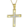 Χρυσός γυναικείος σταυρός με αλυσίδα 14 Καρατίων