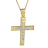 Χρυσός γυναικείος σταυρός με αλυσίδα 14 Καρατίων