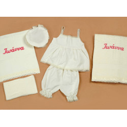 ΠΑΚΕΤΟ ΒΑΠΤΙΣΗΣ ΓΙΑ ΚΟΡΙΤΣΑΚΙ ΛΟΥΛΟΥΔΑΚΙΑ ΚΑΙ ΟΝΟΝΑ ΜΕ ΡΟΥΧΟ MAKIS TSELIOS ΠΚ-326