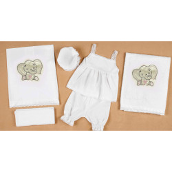 ΣΕΤ ΒΑΠΤΙΣΗΣ ΓΙΑ ΚΟΡΙΤΣΑΚΙ ΕΛΕΦΑΝΤΑΚΙ ΜΕ ΡΟΥΧΟ MAKIS TSELIOS ΠΚ-417