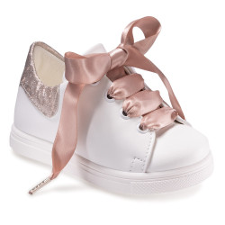 Βαπτιστικό Παπούτσι Gorgino Για Κοριτσάκι σε χρώματα ΛΕΥΚΟ