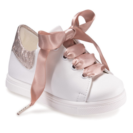 Βαπτιστικό Παπούτσι Gorgino Για Κοριτσάκι σε χρώματα ΛΕΥΚΟ