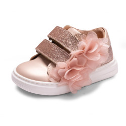 Βαπτιστικό Παπούτσι Gorgino Για Κοριτσάκι σε χρώματα Off, Nude