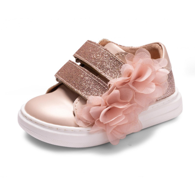 Βαπτιστικό Παπούτσι Gorgino Για Κοριτσάκι σε χρώματα Off, Nude