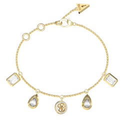GUESS-STEEL-4G-LIGHT-JUBB05239JWYGL-Βραχιόλι-Χρυσό-Με-Κρεμαστά-Τσάρμς