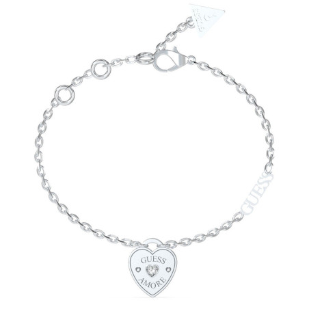 GUESS-STEEL-GUESS-AMORE-JUBB05057JWRHL-Βραχιόλι-Ασημένιο-Με-Καρδιά-Και-Λογότυπο