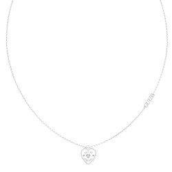 GUESS-STEEL-GUESS-AMORE-JUBN05056JWRHT-U-Κολιέ-Ασημένιο-Με-Καρδιά-Και-Λογότυπο