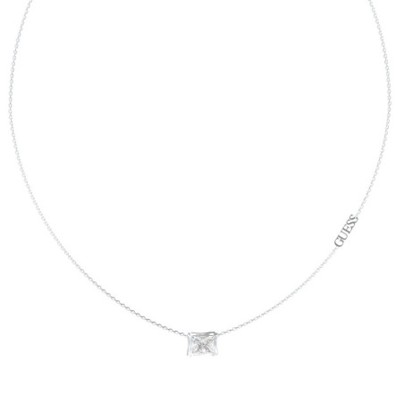 GUESS-STEEL-BAMBOO-JUBN05170JWRHT-U-Κολιέ-Ασημένιο-Με-Πέτρα-Και-Λογότυπο