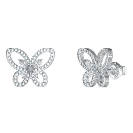 GUESS-STEEL-LILY-JUBE05114JWRHT-U-Σκουλαρίκια-Ασημένια-Πεταλούδες-Με-Πέτρες