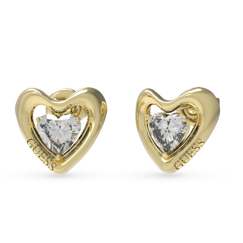 GUESS-STEEL-BELOVED-JUBE05024JWYGT-U-Σκουλαρίκια-Χρυσές-Καρδιές-Με-Πέτρα