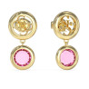 GUESS-STEEL-PETRA-JUBE05098JWYGFCT-U-Σκουλαρίκια-Χρυσά-Με-Ροζ-Πέτρες