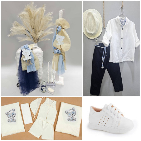 ΟΛΟΚΛΗΡΩΜΕΝΟ ΠΑΚΕΤΟ ΒΑΠΤΙΣΗΣ ΓΙΑ ΑΓΟΡΑΚΙ ΜΕ ΣΤΑΥΡΟ ΧΡΥΣΟ 14 ΚΑΡΑΤΙΩΝ ΠΑΚ-88