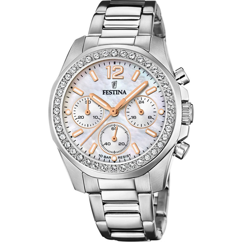 Festina chronograph with metal bracelet F20606/1