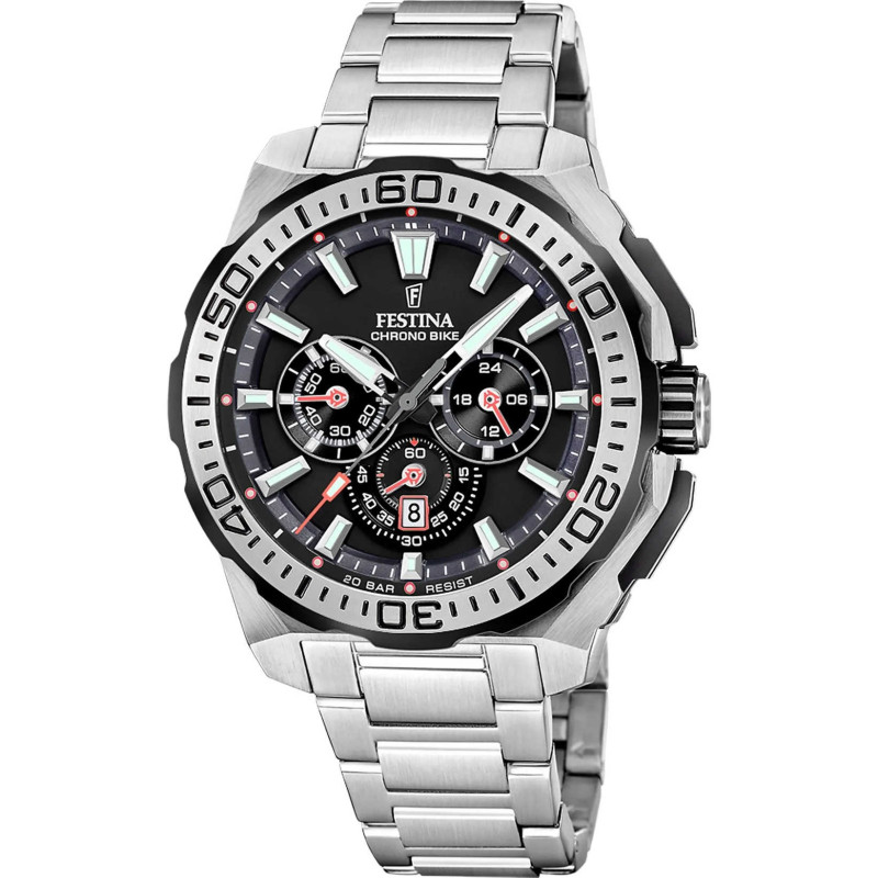 Festina chronograph with metal bracelet F20724/7