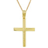 Χρυσός Ανδρικός γυναικείος σταυρός με αλυσίδα 14 Καρατίων