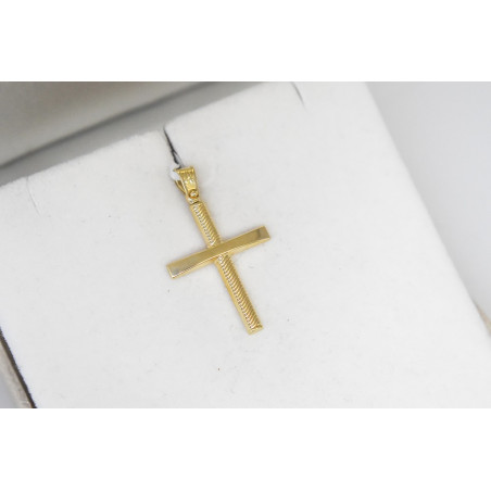 Χρυσός Ανδρικός σταυρός με αλυσίδα 14 Καρατίων