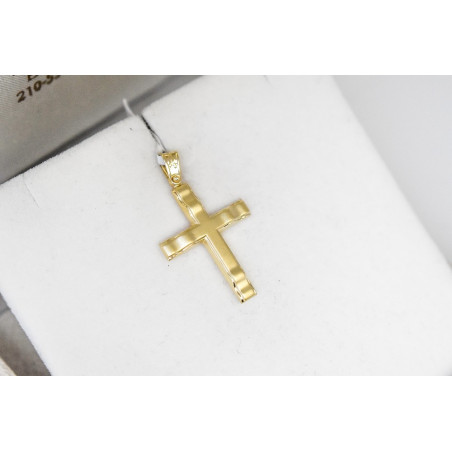 Χρυσός Ανδρικός σταυρός με αλυσίδα 14 Καρατίων