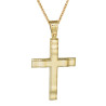 Χρυσός Ανδρικός γυναικείος σταυρός με αλυσίδα 14 Καρατίων
