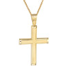 Χρυσός Ανδρικός γυναικείος σταυρός με αλυσίδα 14 Καρατίων