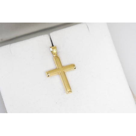 Χρυσός Ανδρικός σταυρός με αλυσίδα 14 Καρατίων