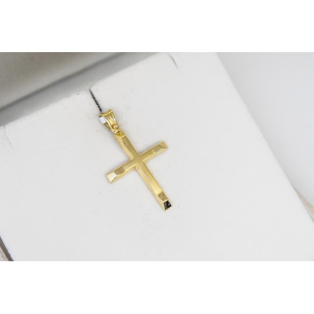 Χρυσός Ανδρικός σταυρός με αλυσίδα 14 Καρατίων