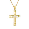 Χρυσός Ανδρικός γυναικείος σταυρός με αλυσίδα 14 Καρατίων