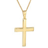 Χρυσός Ανδρικός γυναικείος σταυρός με αλυσίδα 14 Καρατίων
